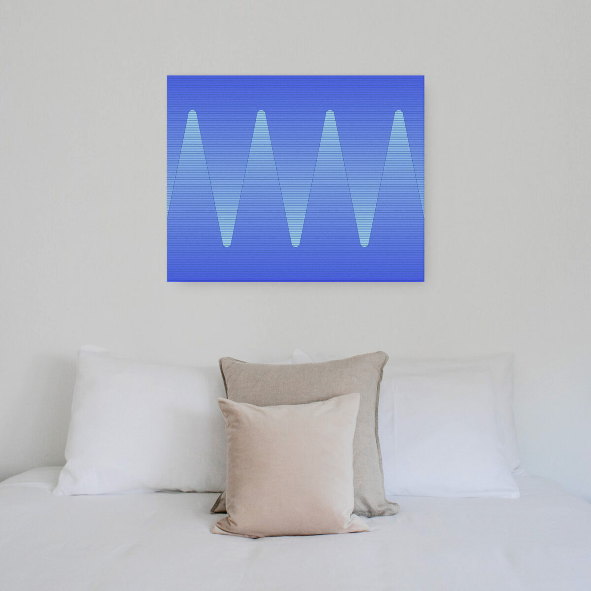 Polar Points canvas print hanging on a wall