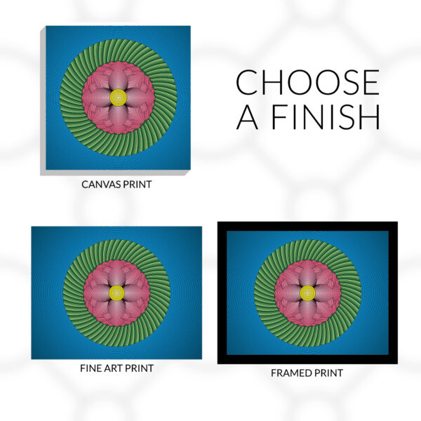 Choose a finish for the Lotus Flower art print. Available in Canvas Prints, Fine Art Prints, or Framed Prints.