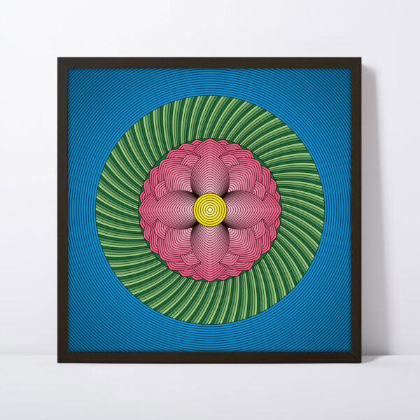 Photo of a Lotus Flower square framed art print.