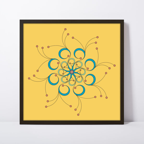 Photo of a Curls square framed art print.