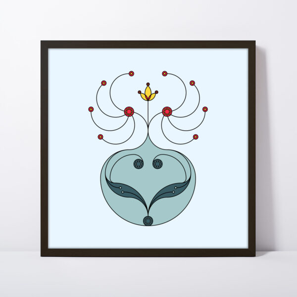 Photo of a Trillium square framed art print.