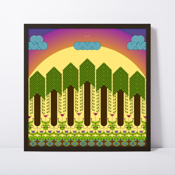 Photo of a Dawn square framed art print.