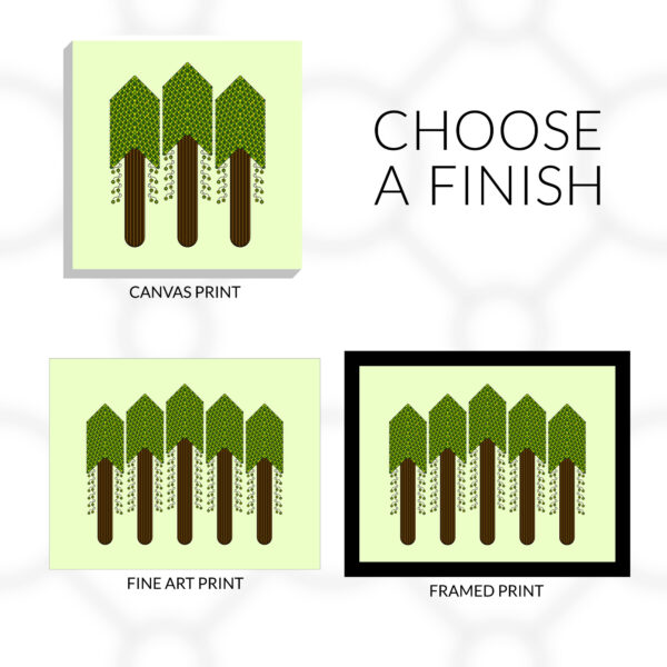 Choose a finish for the Forest art print. Available in Canvas Prints, Fine Art Prints, or Framed Prints.