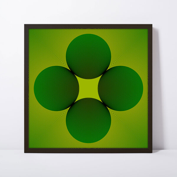 Photo of a Clover square framed art print.