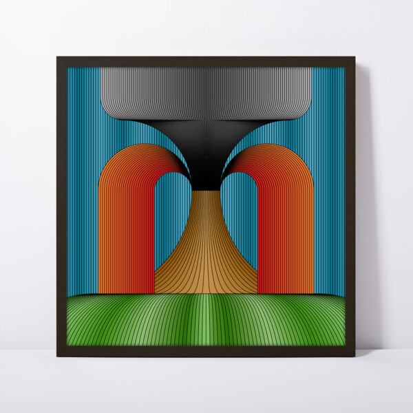 Photo of a Volcanic square framed art print.